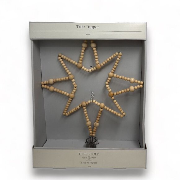 Studio McGee Wood Bead Christmas Tree Topper - Threshold - Picture 4 of 4